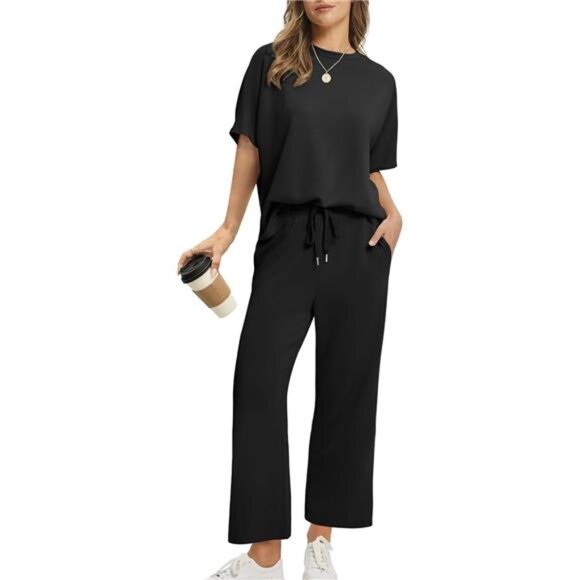 Women's Summer Lounge 2-Piece Set with Crop Pants